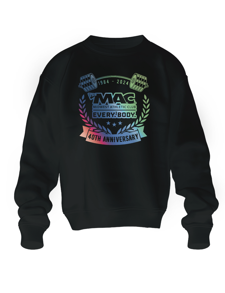 40th ranbow tint Mac Crew Neck Long Sleeve