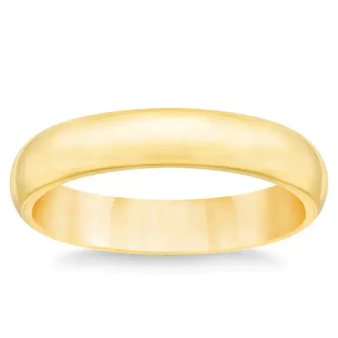 14K Solid Gold 4mm Unisex Wedding Ring - Rosa Apparel